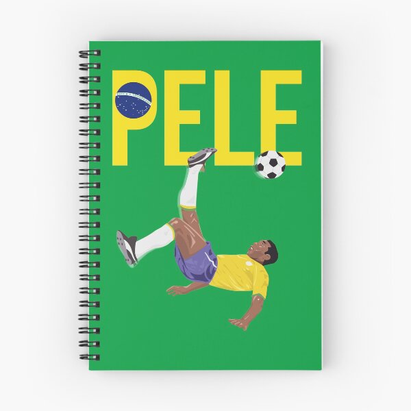 Item preview, Bicycle Kick - Pele - SOCCER FOOTBALL - BRAZIL GLOBE FLAG YELLOW TEXT designed and sold by AMGraphicStudio.