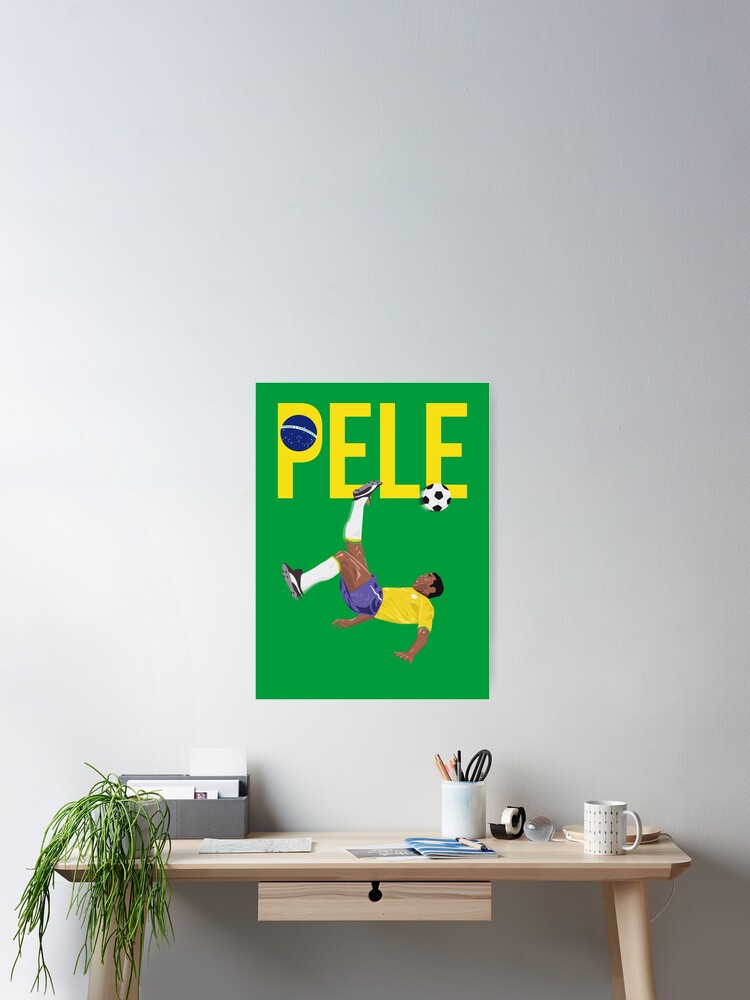 AFFICHE PELE ZOFF 45X32CM COUPE DU MONDE DE FOOTBALL DU BRÉSIL
