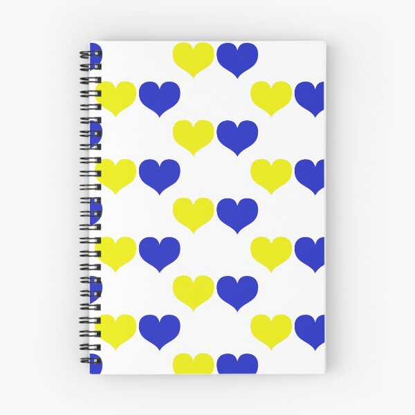 Item preview, Down Syndrome Blue And Yellow Awareness Hearts White Background designed and sold by KTCreativeSide.