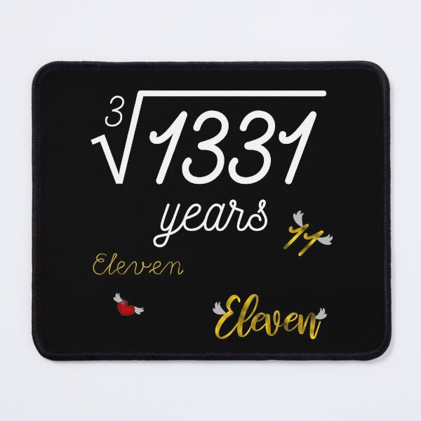 Item preview, Cube Root of 1331 - Eleven - Funny Math 11 Year Old 11th Birthday Gift designed and sold by r-silver.