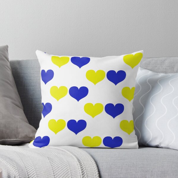 Item preview, Down Syndrome Blue And Yellow Awareness Hearts White Background designed and sold by KTCreativeSide.