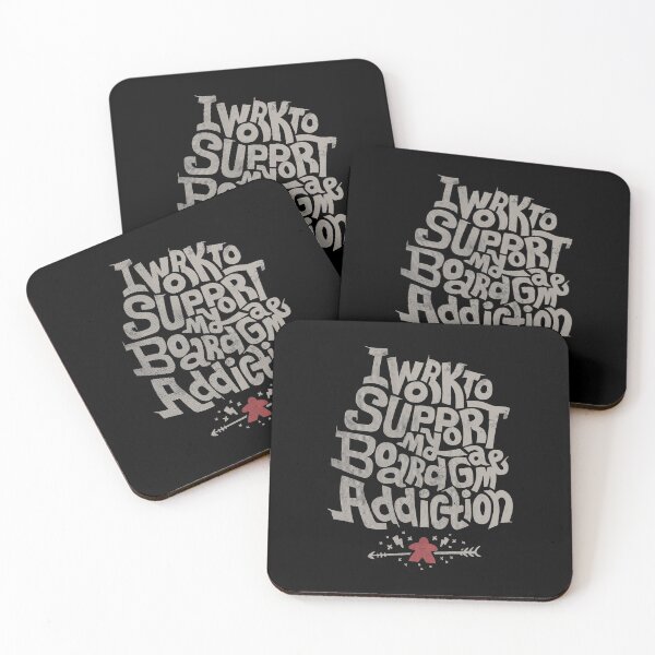 Item preview, I Work To Support My Board Game Addiction (dark) designed and sold by RoleplayRealm.