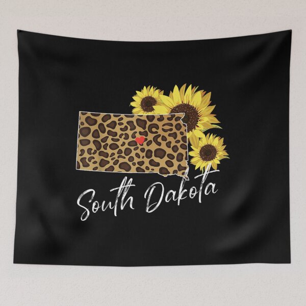 Item preview, South Dakota Sunflower Leopard State Map designed and sold by idabry.
