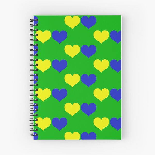 Item preview, Down Syndrome Blue And Yellow Awareness Hearts Green Background designed and sold by KTCreativeSide.
