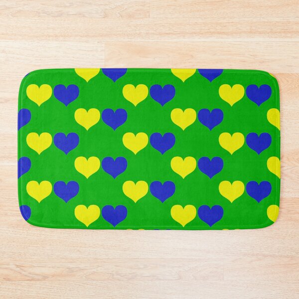 Item preview, Down Syndrome Blue And Yellow Awareness Hearts Green Background designed and sold by KTCreativeSide.