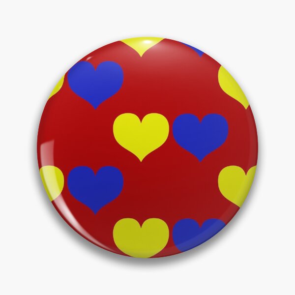 Item preview, Down Syndrome Blue And Yellow Awareness Hearts Red Background designed and sold by KTCreativeSide.