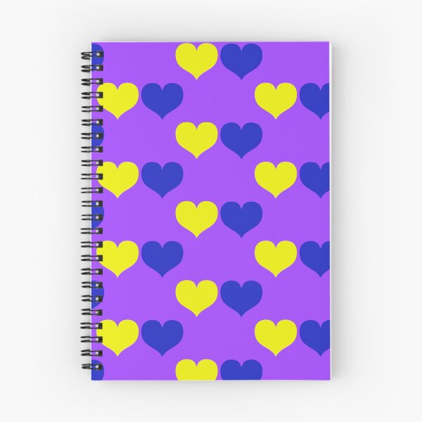Item preview, Down Syndrome Blue And Yellow Awareness Hearts Purple Background designed and sold by KTCreativeSide.