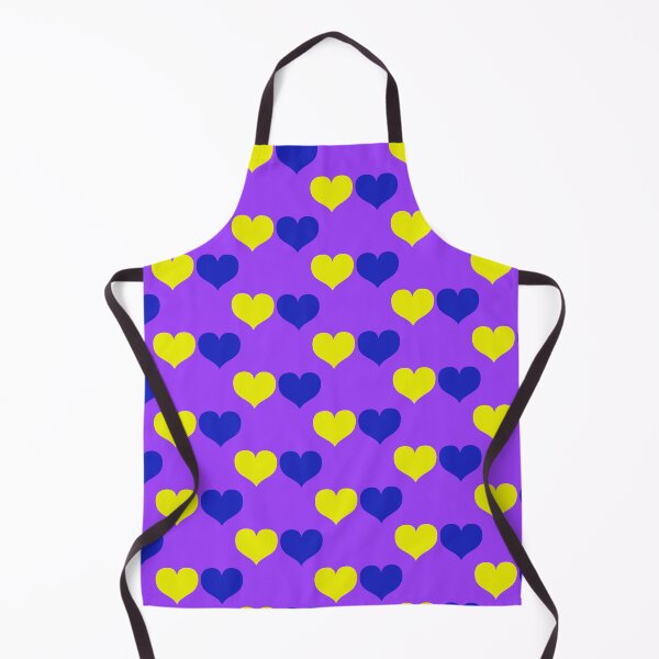 Item preview, Down Syndrome Blue And Yellow Awareness Hearts Purple Background designed and sold by KTCreativeSide.