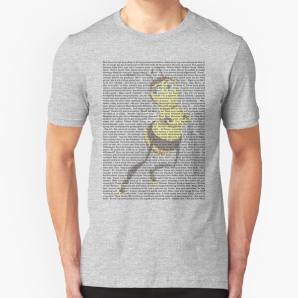 bee movie script Slim Fit T-Shirt
