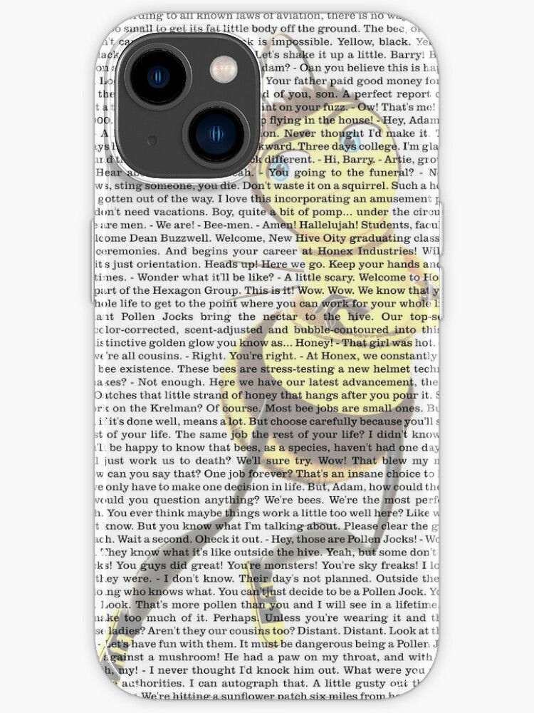 bee movie script iPhone Case