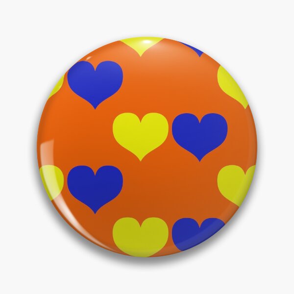 Item preview, Down Syndrome Blue And Yellow Awareness Hearts Orange Background designed and sold by KTCreativeSide.