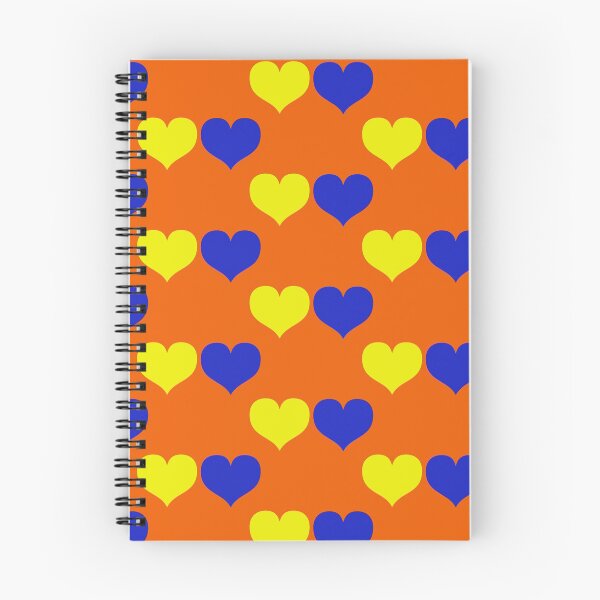 Item preview, Down Syndrome Blue And Yellow Awareness Hearts Orange Background designed and sold by KTCreativeSide.