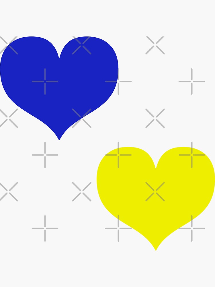 “Down Syndrome Blue And Yellow Awareness Hearts Orange Background
