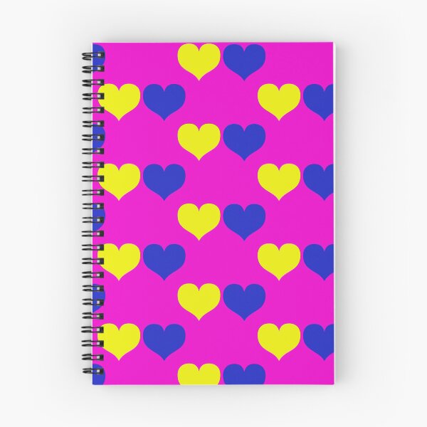 Item preview, Down Syndrome Blue And Yellow Awareness Hearts Pink Background designed and sold by KTCreativeSide.