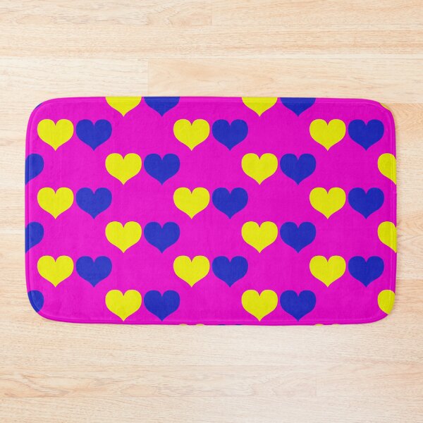 Item preview, Down Syndrome Blue And Yellow Awareness Hearts Pink Background designed and sold by KTCreativeSide.