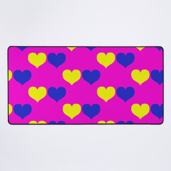 Item preview, Down Syndrome Blue And Yellow Awareness Hearts Pink Background designed and sold by KTCreativeSide.