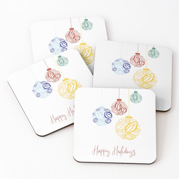Item preview, Happy holidays - Christmas baubles - Abstract vulva  designed and sold by Tammie  Sharp.