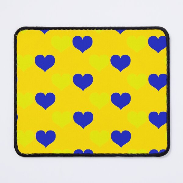 Item preview, Down Syndrome Blue And Yellow Awareness Hearts Yellow Background designed and sold by KTCreativeSide.