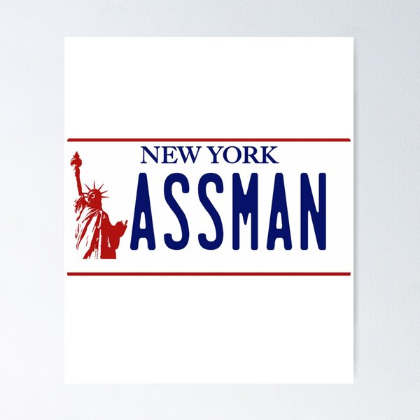Assman License Plate Poster