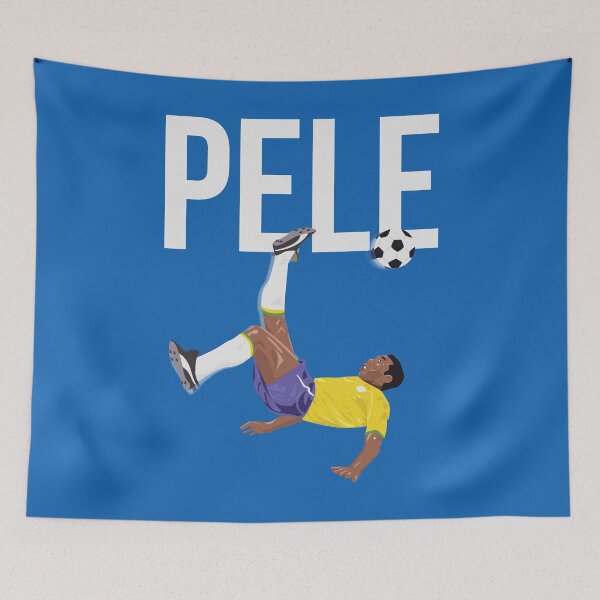 Item preview, Bicycle Kick - Pele - SOCCER FOOTBALL - BRAZIL - WHITE TEXT designed and sold by AMGraphicStudio.