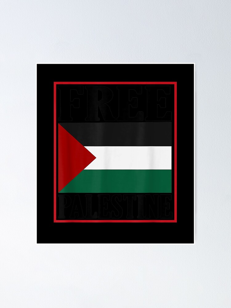 Poster for Sale mit Kostenlose Palästina-Flagge Ich liebe Palästina Gaza palästinensische  Flagge von SeyedshiNaia