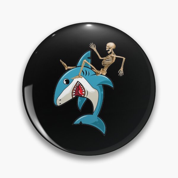 Item preview, Skeleton Riding Smiling Shark Funny Halloween Gift Idea designed and sold by DKA-2ndBoy.
