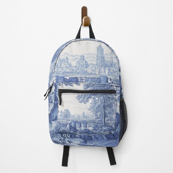 Item preview, Landscape with travelers, moody landscape in blue colors, frederik van frytom designed and sold by Mauswohn.