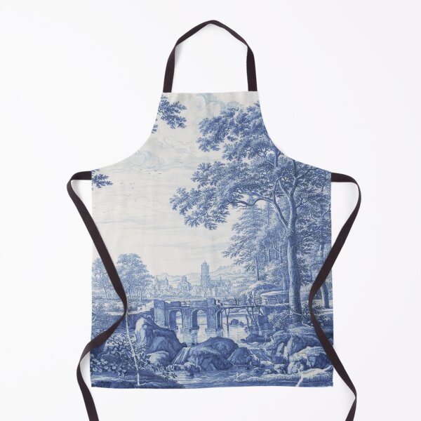 Item preview, Landscape with travelers, moody landscape in blue colors, frederik van frytom designed and sold by Mauswohn.