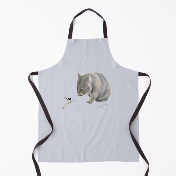 Item preview, Wombat and Blue Wren Friends with signature. Superb blue fairy wren.  designed and sold by RachaelCurryArt.