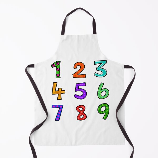 Item preview, Numbers Sticker Pack #1 of 3 Numbers 1-9 Bright Colors Dots Squares Circle Patterns designed and sold by Hanlar.
