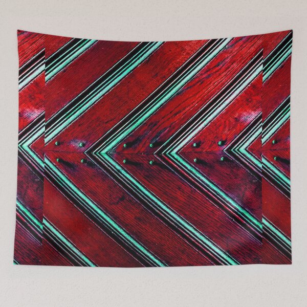 Item preview, Abstract Red Stripes Pattern Bed Sheet or Frock Design designed and sold by PodiShawna.