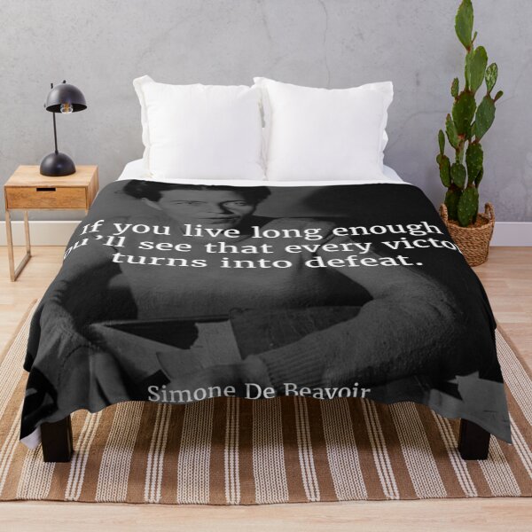 Item preview, Simone de Beauvoir — 'If you live long enough, you'll see that every victory turns into a defeat.' designed and sold by Philothoughts.