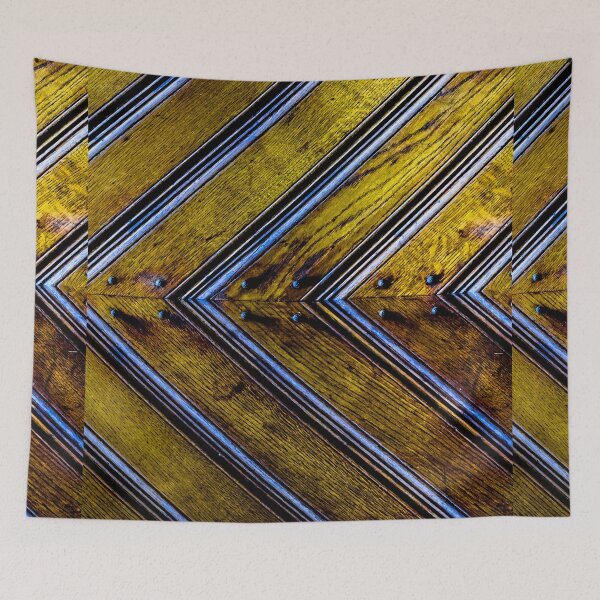 Item preview, Abstract Yellow Stripes Pattern Bed Sheet or Frock Design designed and sold by PodiShawna.