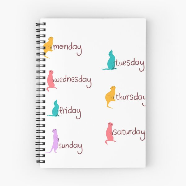 Item preview, Bullet journal - days of the week│meerkat designed and sold by scribbli.