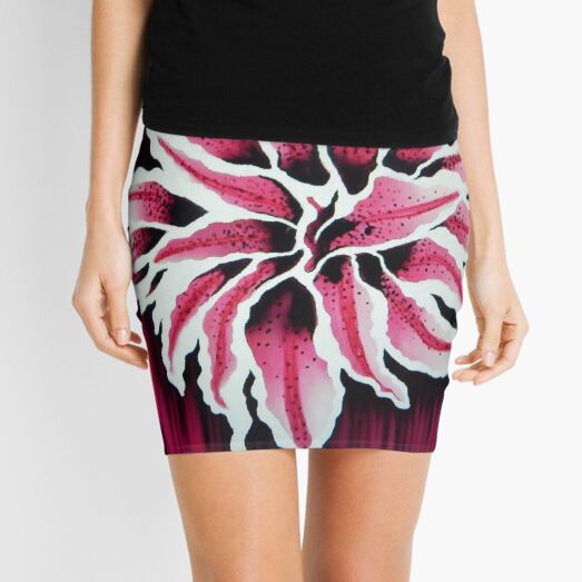 Oriental Lily Mini Skirt