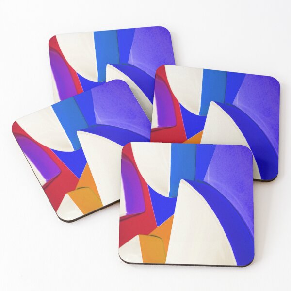 Item preview, Abstract Purple Shapes Pattern Bed Sheet or Frock Design designed and sold by PodiShawna.