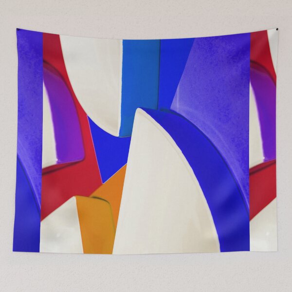 Item preview, Abstract Purple Shapes Pattern Bed Sheet or Frock Design designed and sold by PodiShawna.