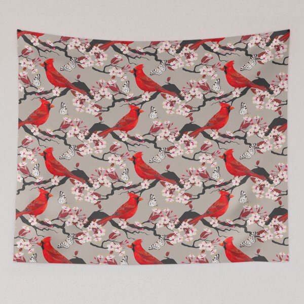 Item preview, Cardinals Floral Picture designed and sold by Streetshop79.
