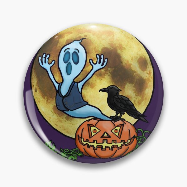 Item preview, Halloween Ghost and the Smirking Crow designed and sold by FictiveArt.