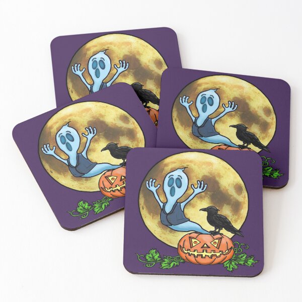 Item preview, Halloween Ghost and the Smirking Crow designed and sold by FictiveArt.
