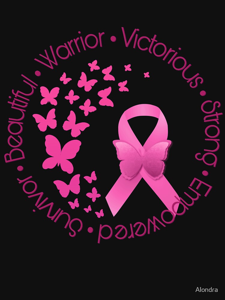 Breast Cancer Pink Ribbon Butterflies by Alondra
