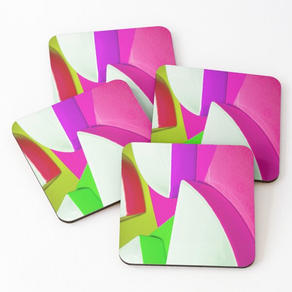 Item preview, Abstract Pink Shapes Pattern Bed Sheet or Frock Design designed and sold by PodiShawna.