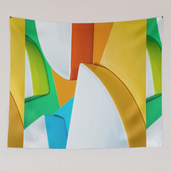 Item preview, Abstract Yellow Shapes Pattern Bed Sheet or Frock Design designed and sold by PodiShawna.