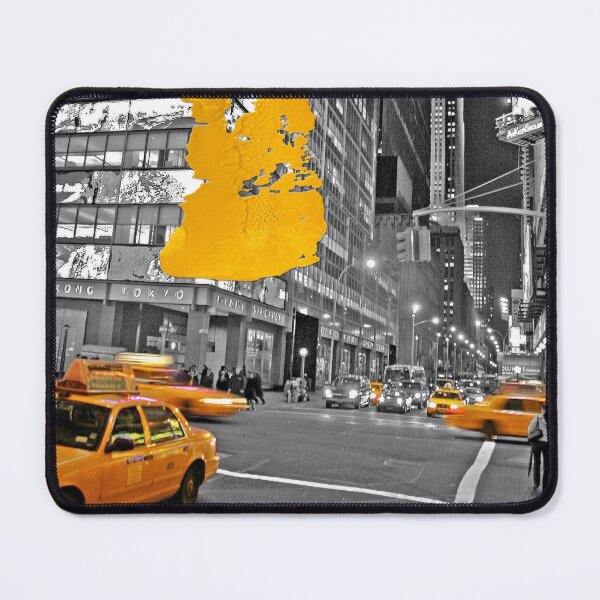 Item preview, NYC Yellow Cabs - At Night - Brush Stroke designed and sold by Hell-Prints.