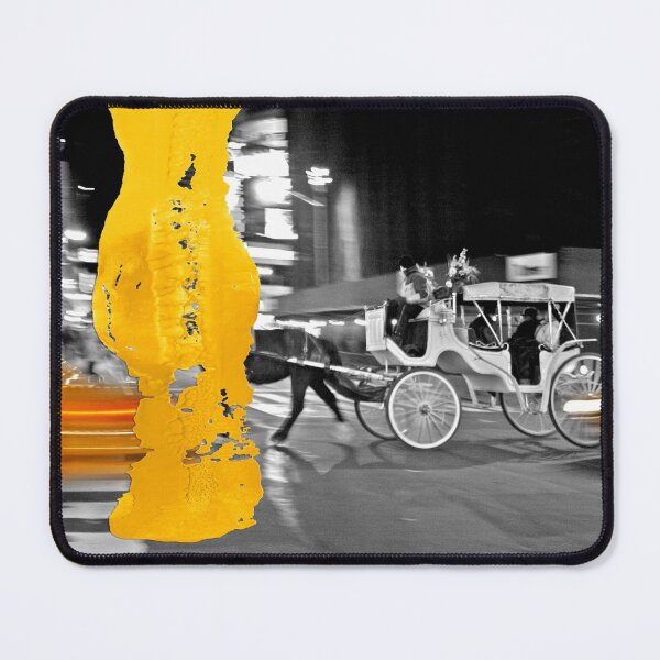 Item preview, NYC Yellow Cabs - Horse Carriage - Brush Stroke designed and sold by Hell-Prints.