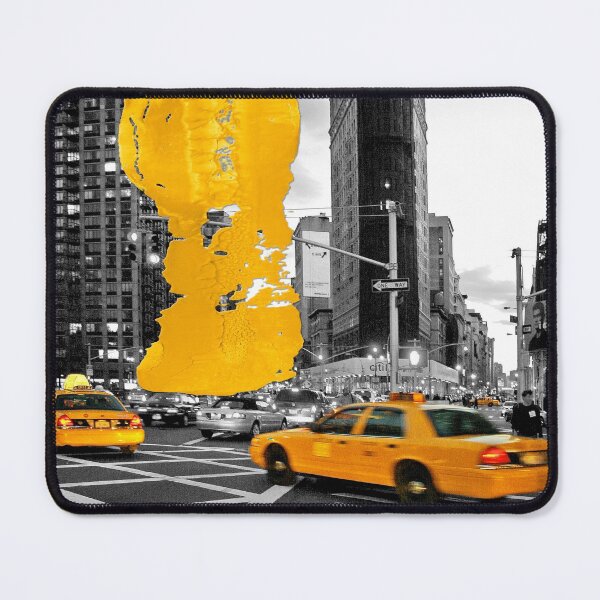 Item preview, NYC Yellow Cabs - Flat Iron - Brush Stroke designed and sold by Hell-Prints.