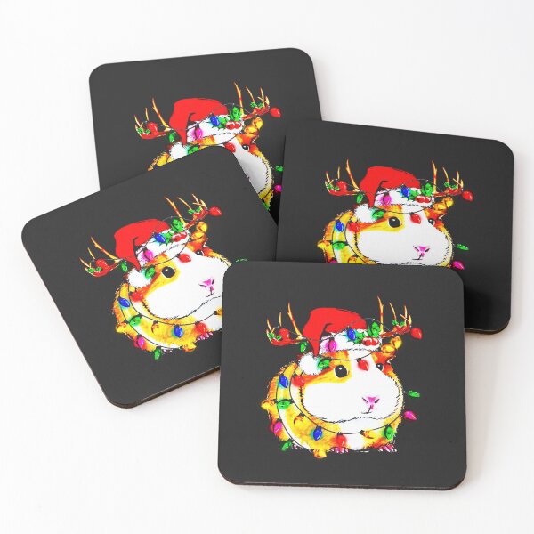Item preview, Cute Guinea Pig Santa Hat Reindeer Christmas designed and sold by mosescdr5.