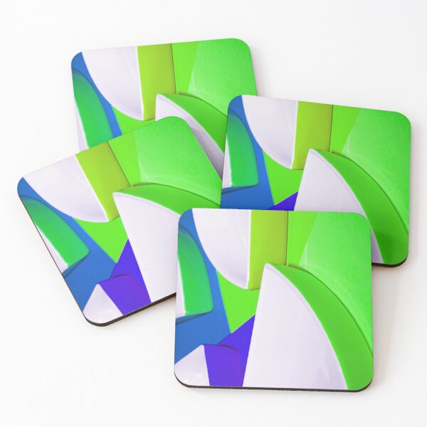 Item preview, Abstract Green Shapes Pattern Bed Sheet or Frock Design designed and sold by PodiShawna.