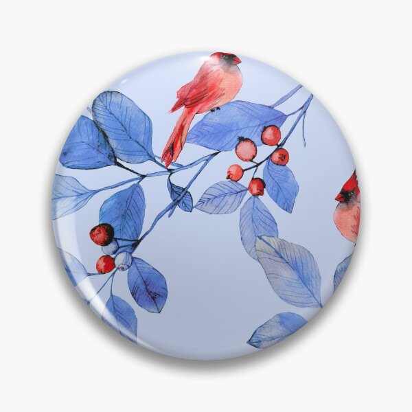 Item preview, Cardinals On Blue Leaves designed and sold by Streetshop79.
