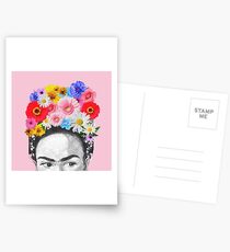 frida kahlo head flowers Postcards
